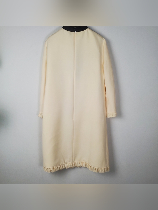 Gucci Cream Wool Long Sleeve Bow Tie Neck Dress Size 42 Italy - Picture 8 of 16